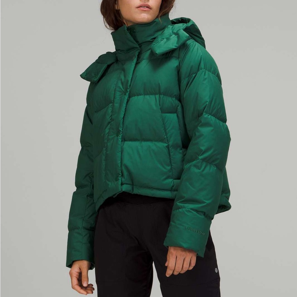 Lululemon Wunderpuff Crop puffy Coat Everglade Green 💚